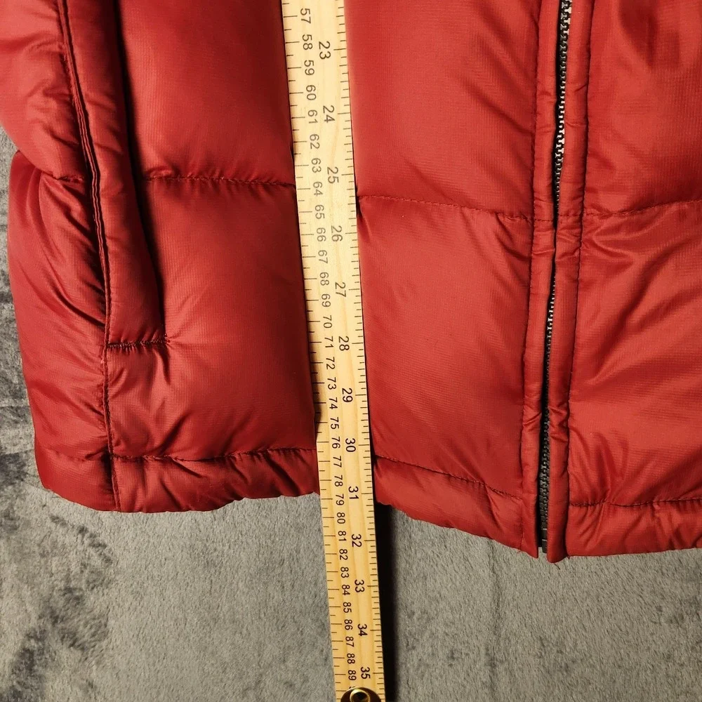 Eddie Bauer Premium Goose Down Puffer Jacket Mens XLT Extra Large Tall Red Coat